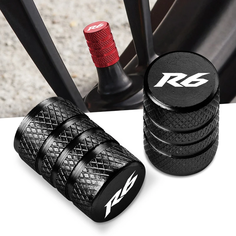 2PCS Motorcycle Tire Valve Air Port Stem Cover Cap Plug CNC Aluminum Accessories For Yamaha YZFR6 YZF-R6 YZF R6 R6S 1999-2015