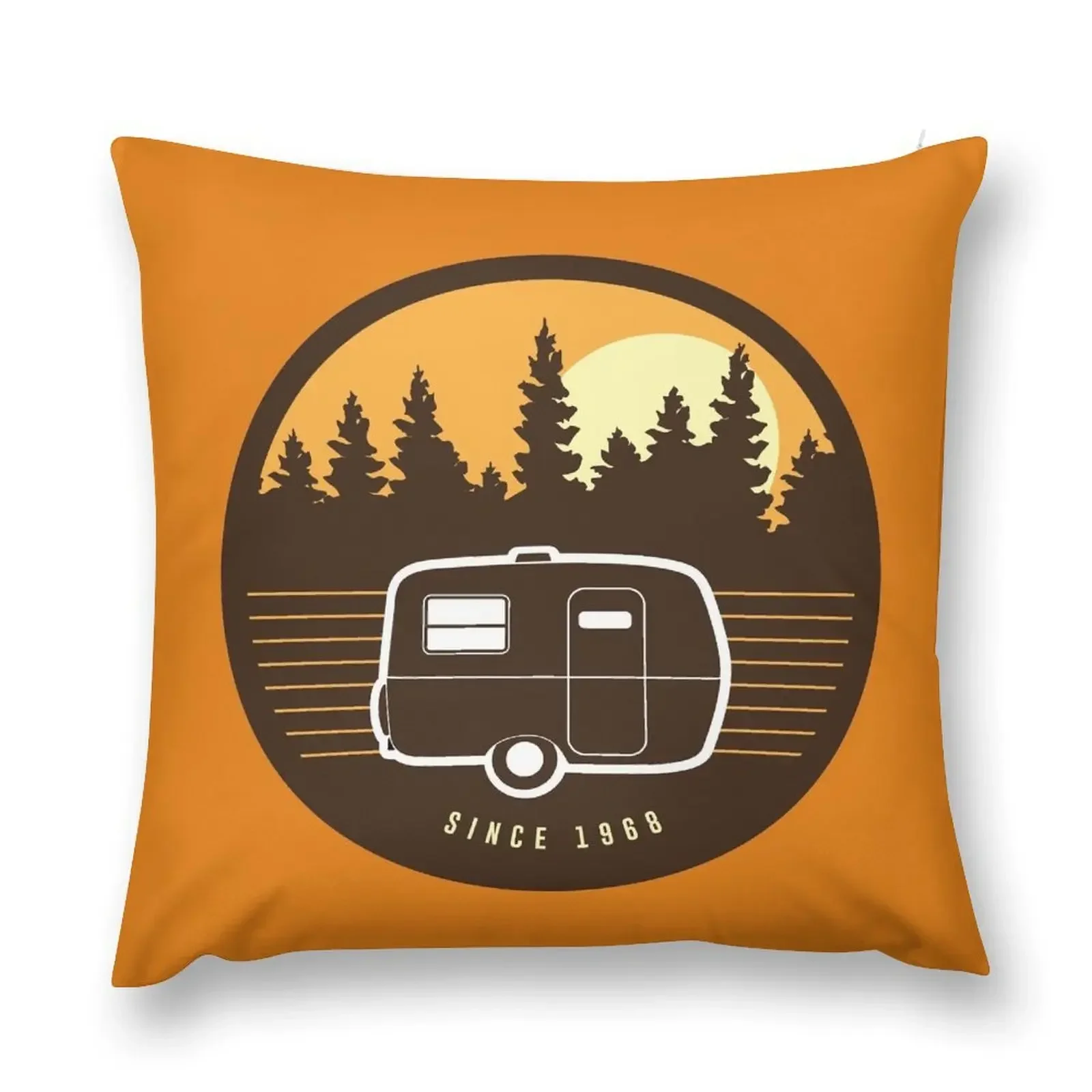 

boler vintage camper in natural setting Throw Pillow Pillow Cover Cushion Covers For Living Room Christmas Pillowcase pillow