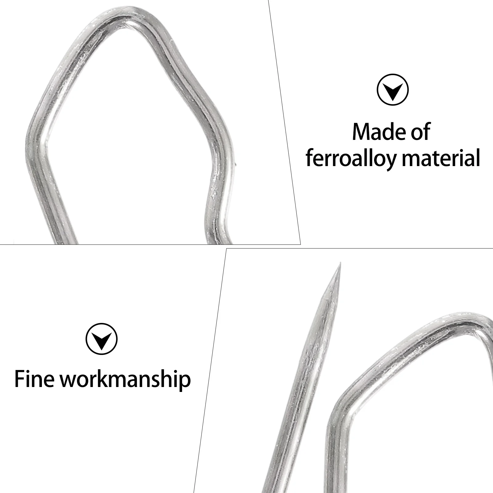 

450Pcs Metal Curtain Hooks Ferroalloy Material Pin-on Drapery Hooks Rustproof Heavy-Duty Curtain Hangers Drapery Hook