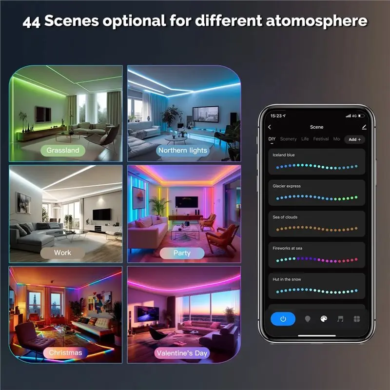 [NEWA08R】 Graffiti RGBW Full-Color RGB Light Strip 5-12-24V SPI Synchronous Signal Dimming Staircase Smart Living AP