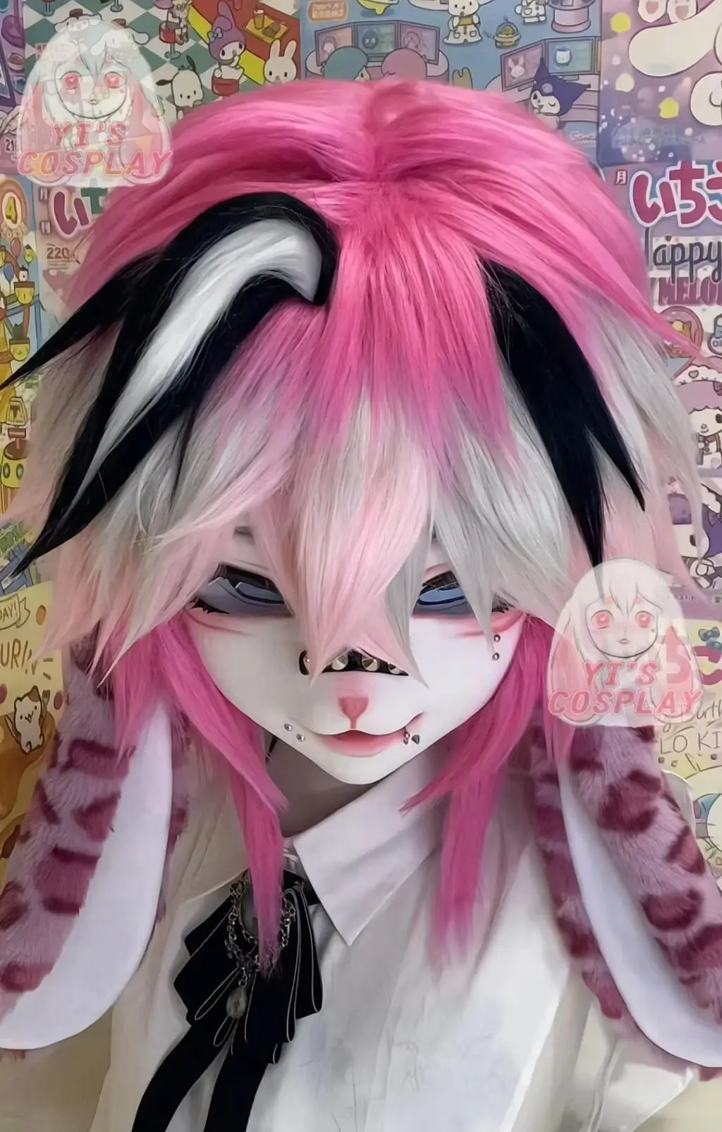 

Yis cosplay Custom Furry head Kigurumi Head Cosplay Kemono Fursuit Handmade Headsets Beast Customized Fursuit Kemono Head