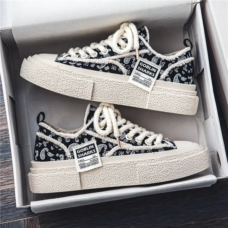 The New Retro Men Shoes Spring Platform Shoes Casual Sneakers Versatile Fashion Designer Shoes High Quality Men Sneakers ﻿