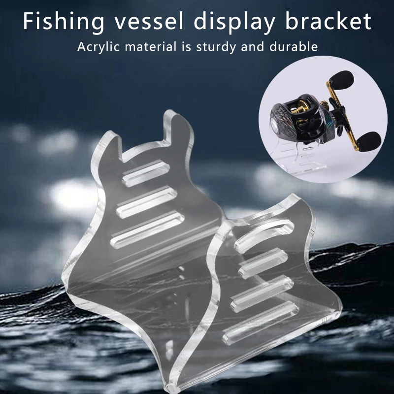 Fishing Reel Display Holder Portable Storage Baitcasting Reel Shelf Sturdy Water Drop Wheel Rack Fishing Accessories Home Decor