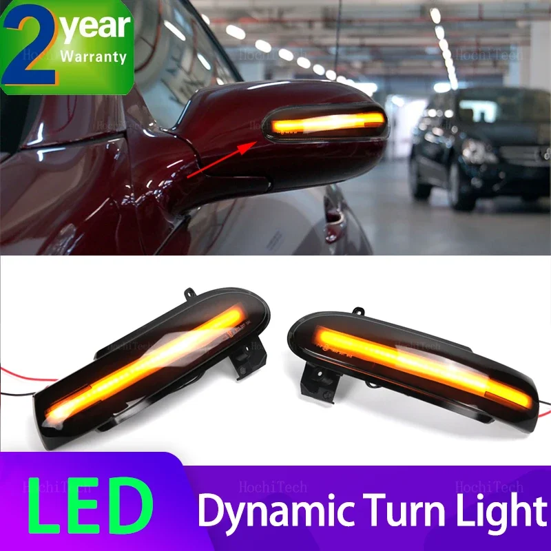 

Dynamic Turn Signal LED Rearview Mirror Indicator Blinker Repeater Light for Mercedes Benz SLK SL Class R171 W171 R230 W230