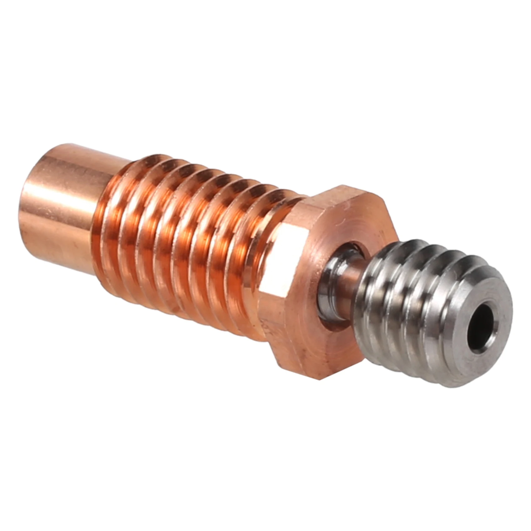 All-Metal Bi-Metal V6-TCrazy Heatbreak Titanium & Copper 3D Printer Nozzle Bimetal Throat for 1.75mm V6 Hotend Heater