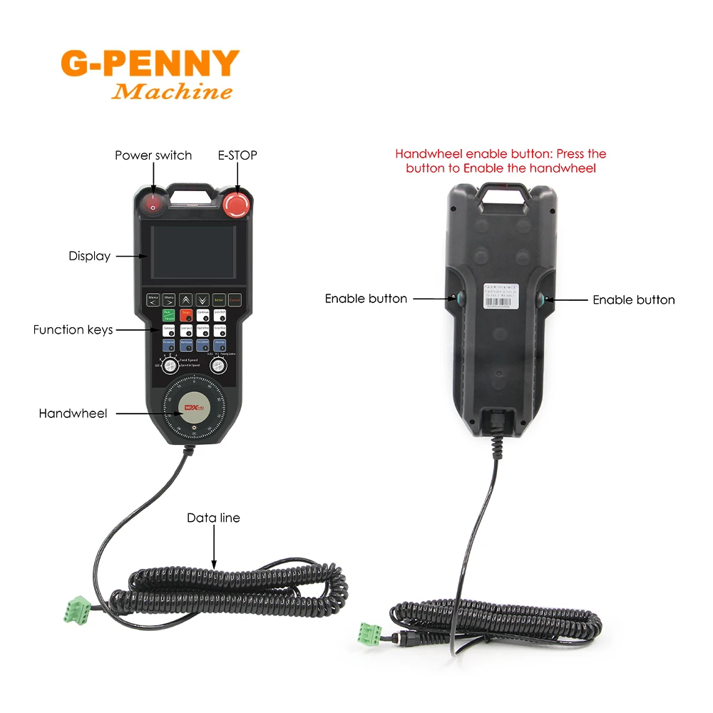 G-PENNY DSP-J2 3/4 محاور CNC غير متصل تحكم مقبض نظام التحكم في الحركة النسخة الإنجليزية CNC راوتر عن بعد