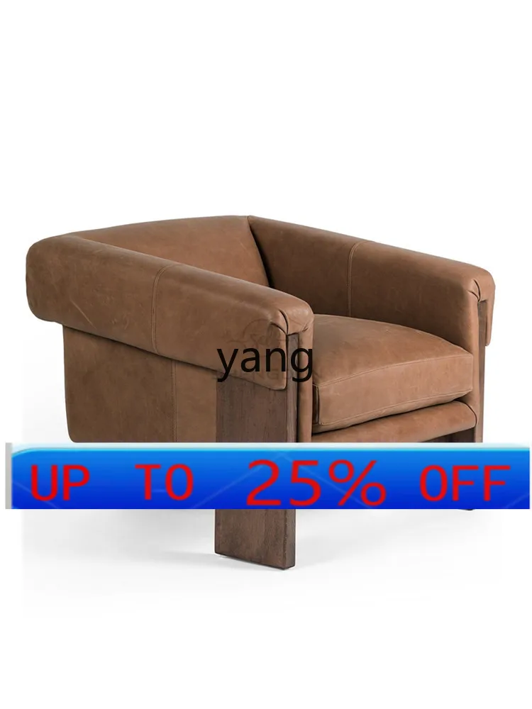 yjq Nordic solid wood single sofa chair living room leisure reception single chair
