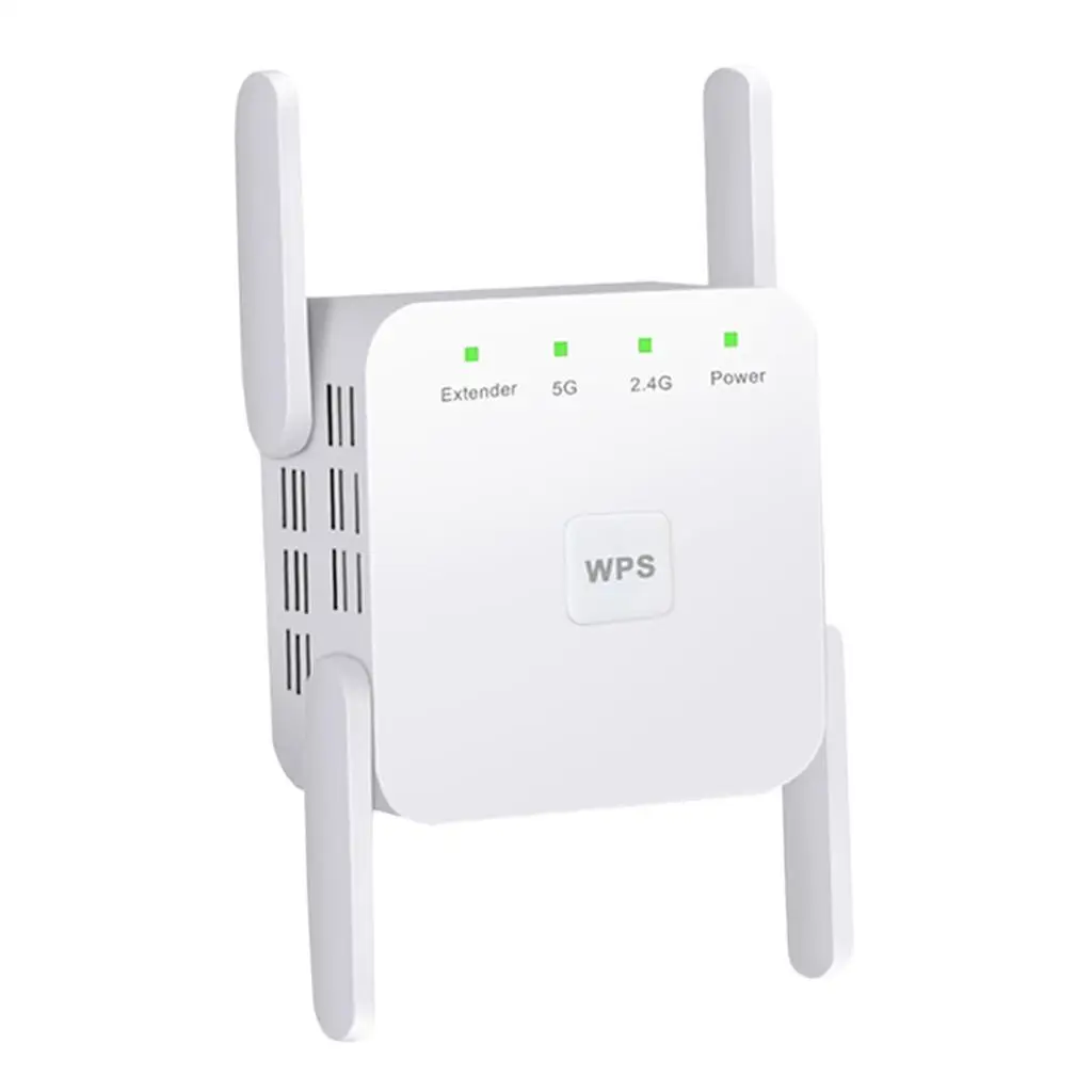 Wireless 1200mbps Wifi Repeater Signal Booster Dual Band Extender 4 Antenna for Smart Devices Connectivity