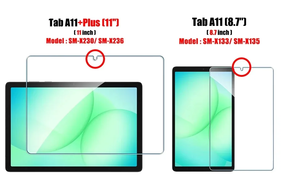 2 Stück für Samsung Galaxy Tab A11 Plus A11+ Panzerglas Displayschutzfolie für Galaxy Tab A11 8,7 Zoll 2025 Zubehör – Detail 1