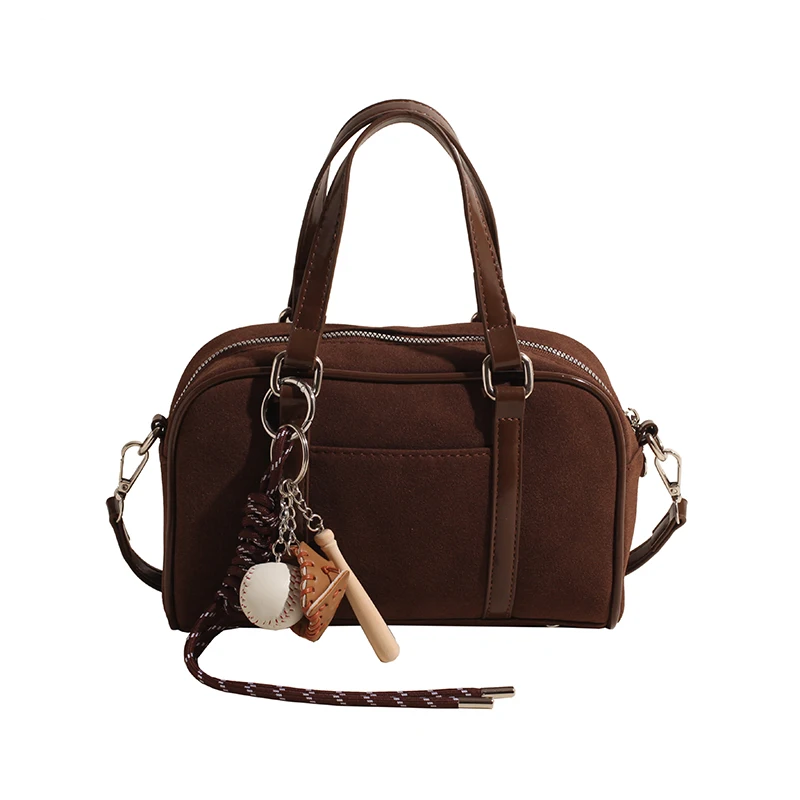 

Women Suede Top-handle Bag Adjustable Strap Crossbody Purse With Interior Pocket Handbag Clutch Purse for Work Travel