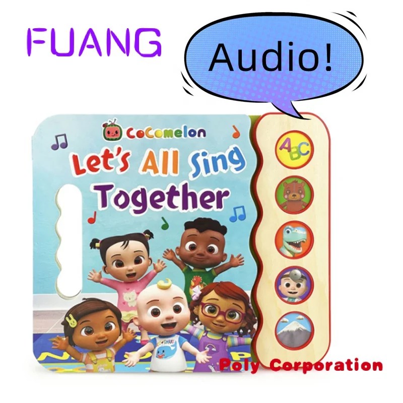 Crianças Inglês Falando Capa ABC canção Crianças Programável Som Botão Bebê Aprender Cartoon Toy Board Eletrônico Áudio Livros