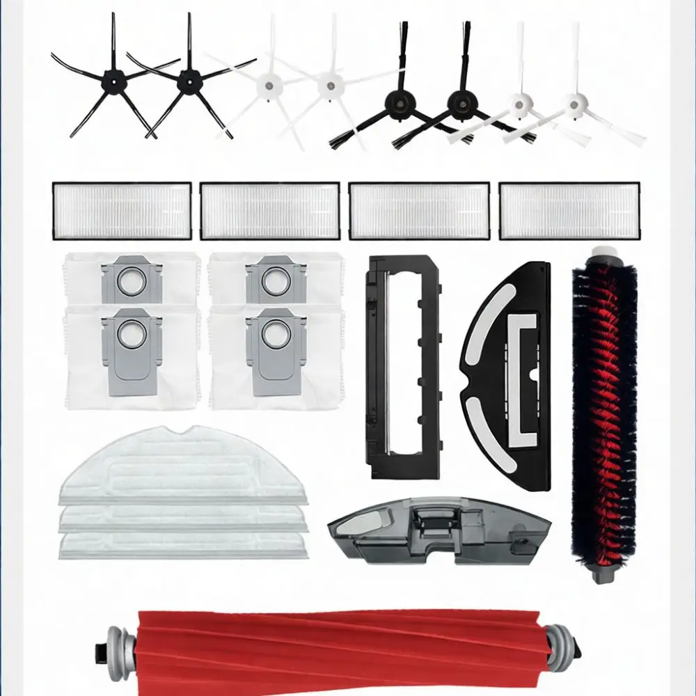For Roborock S7 MaxV Ultra G10S Pro Robot Maintenance Accessory Set Rolling Brush Side Brushes HEPA Filter Mop Cleaning Kits