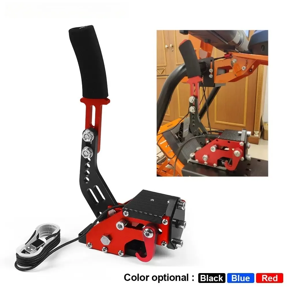 Aluminum USB Handbrake for PC SIM Racing, Fit Logitech G25/G27/G29, T500, FANATEC, with Clamp (PC Only)
