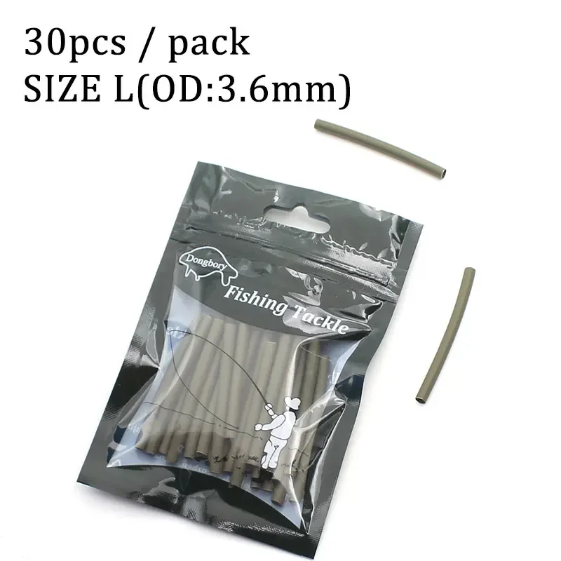 30PCS Karpfen Angeln Zubehör Matte Silikon Schrumpf Schläuche Rig Rohr Für Karpfen Angeln Ronnie Rigs Haar Rig Terminal Tackle