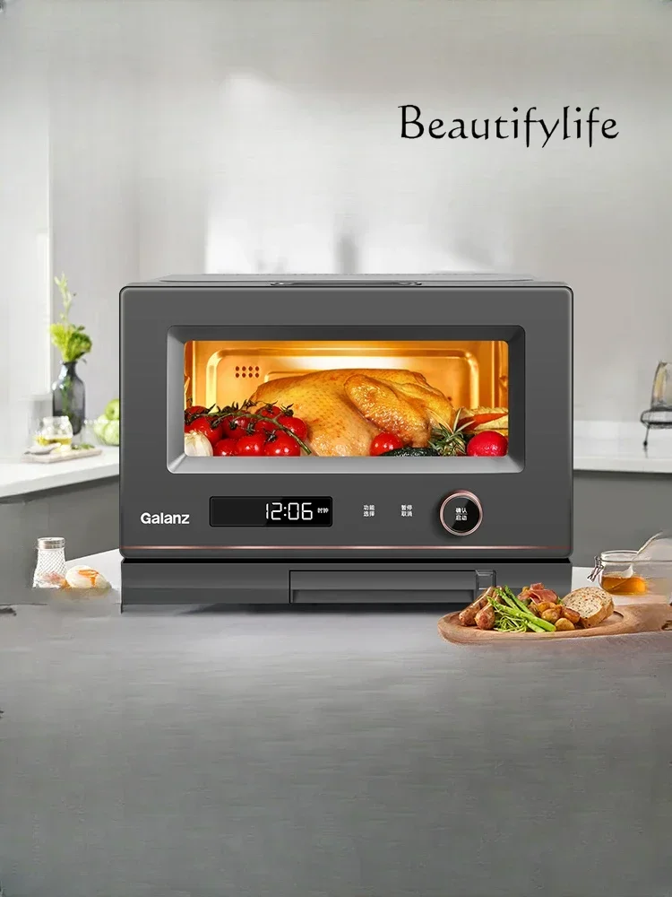 Frequency conversion micro steaming and roasting machine microwave oven household large capacity barbecue steaming oven