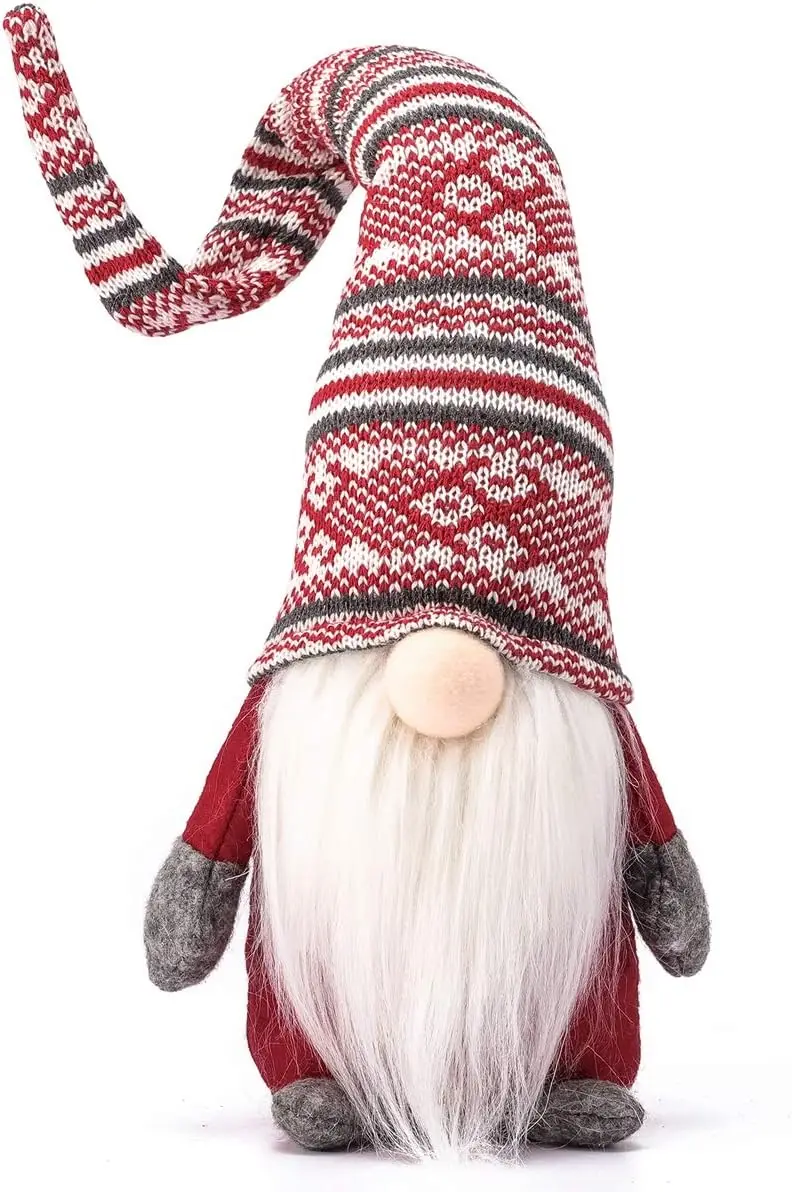 Funoasis Holiday Gnome Handmade Swedish Tomte, Christmas Elf Decoration Ornaments Thanks Giving Day Gifts Swedish Gnomes tomte (