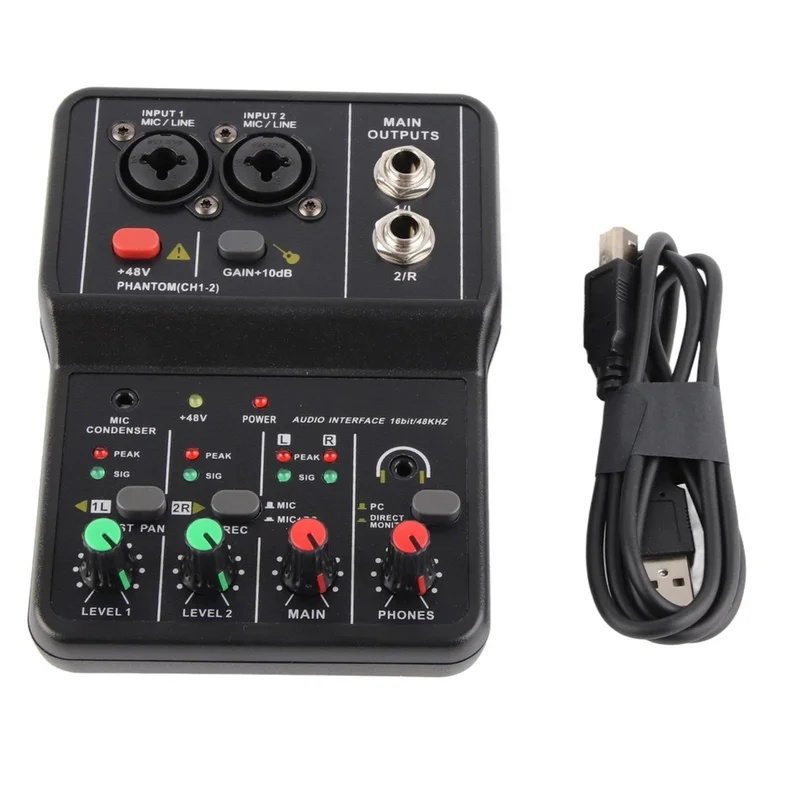 OEM Replacement 2-Channel Sound Card Audio Mixer for easy connection and plug-and-play operation