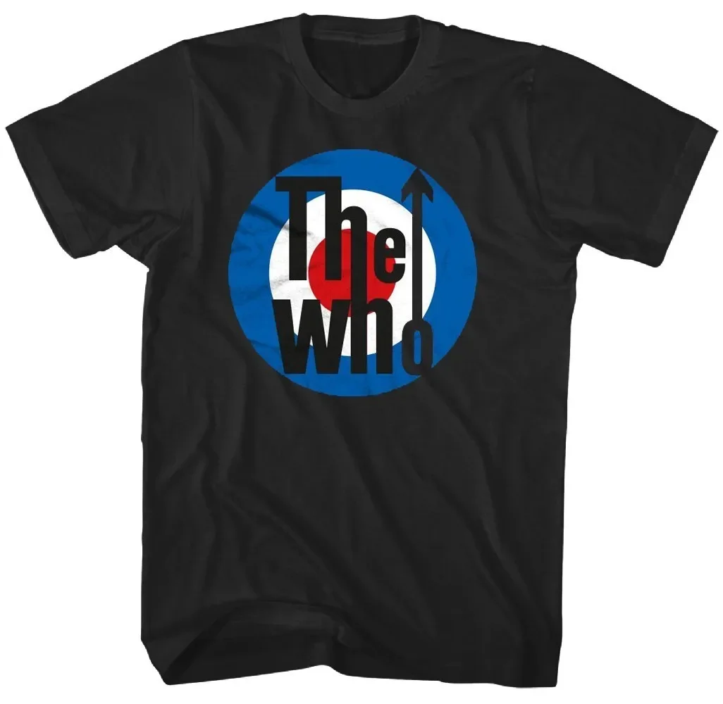 The Who Target Classic Logo Mens T Shirt Music Classic Rock Band Tee New Black