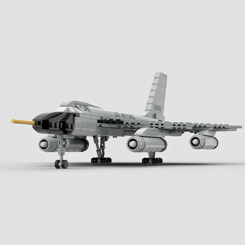 Modello Moc Mattoni da costruzione 1: 72 Aereo da caccia militare Tecnologia B-58 Blocchi modulari Regali Giocattoli di Natale Set fai da te Assemblaggio