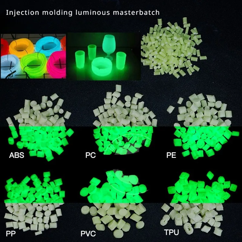 1kg/ Bag Injection Molding Luminous Masterbatch DIY Creative Home Decoration Blowing Film/injection Molding Handicraft Materials