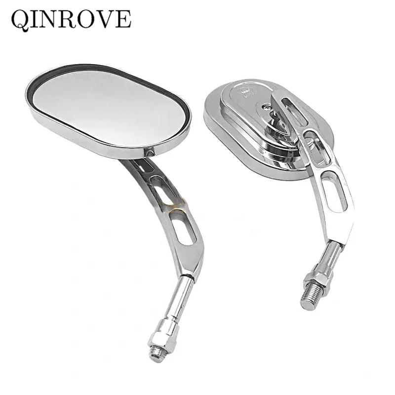 Motorcycle Rear Mirror ABS 8 10mm Chrome Side Mirror Universal For CFMOTO Kawasaki Vulcan Z250SL Honda Shadow VT600 750 CBF190TR