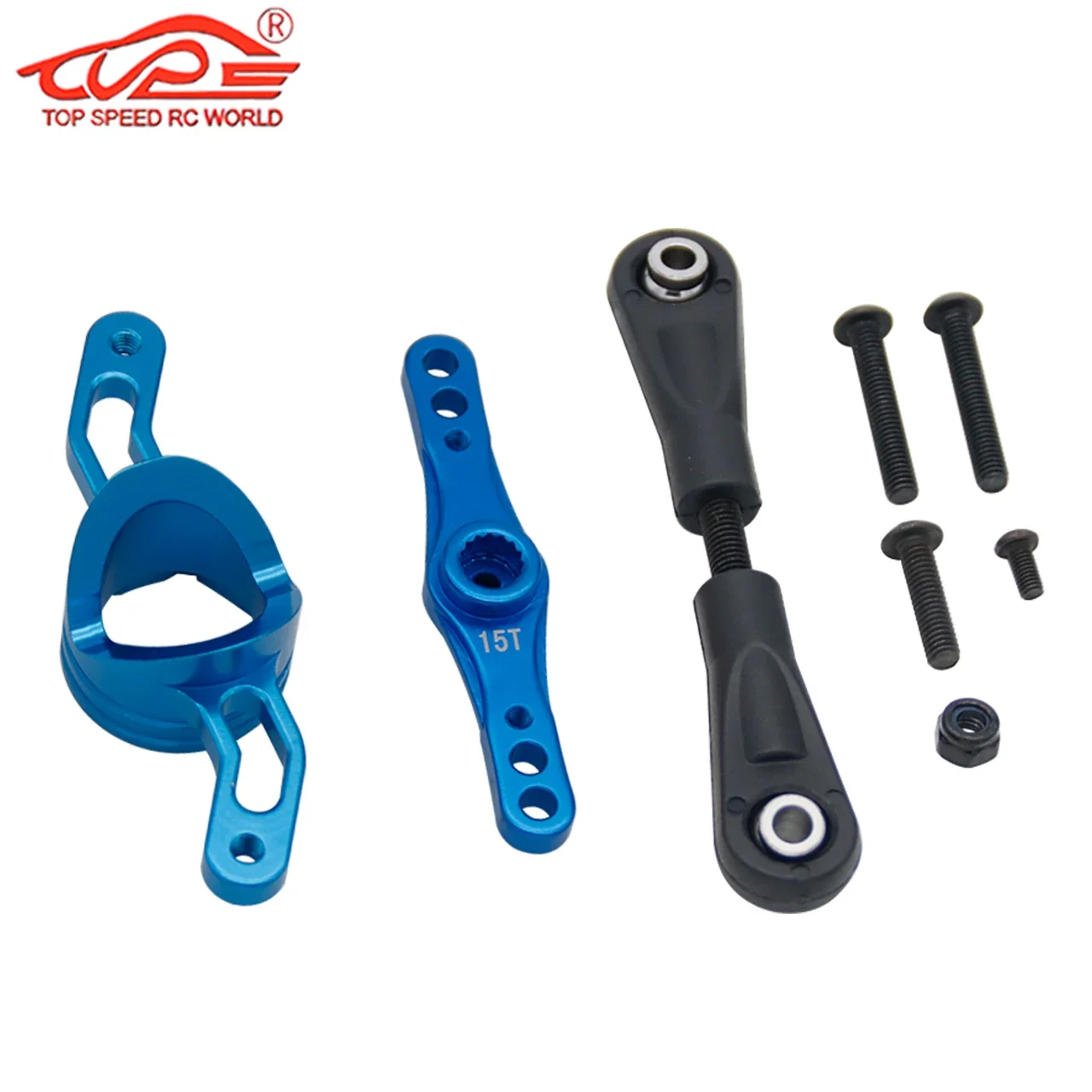 Upgrade CNC Metal Steering Arm Seat Kit (double-sided Rocker Arm 15T/17T) for 1/5 Rc Car LOSI 5IVE-T Rofun Rovan LT KM X2 Parts