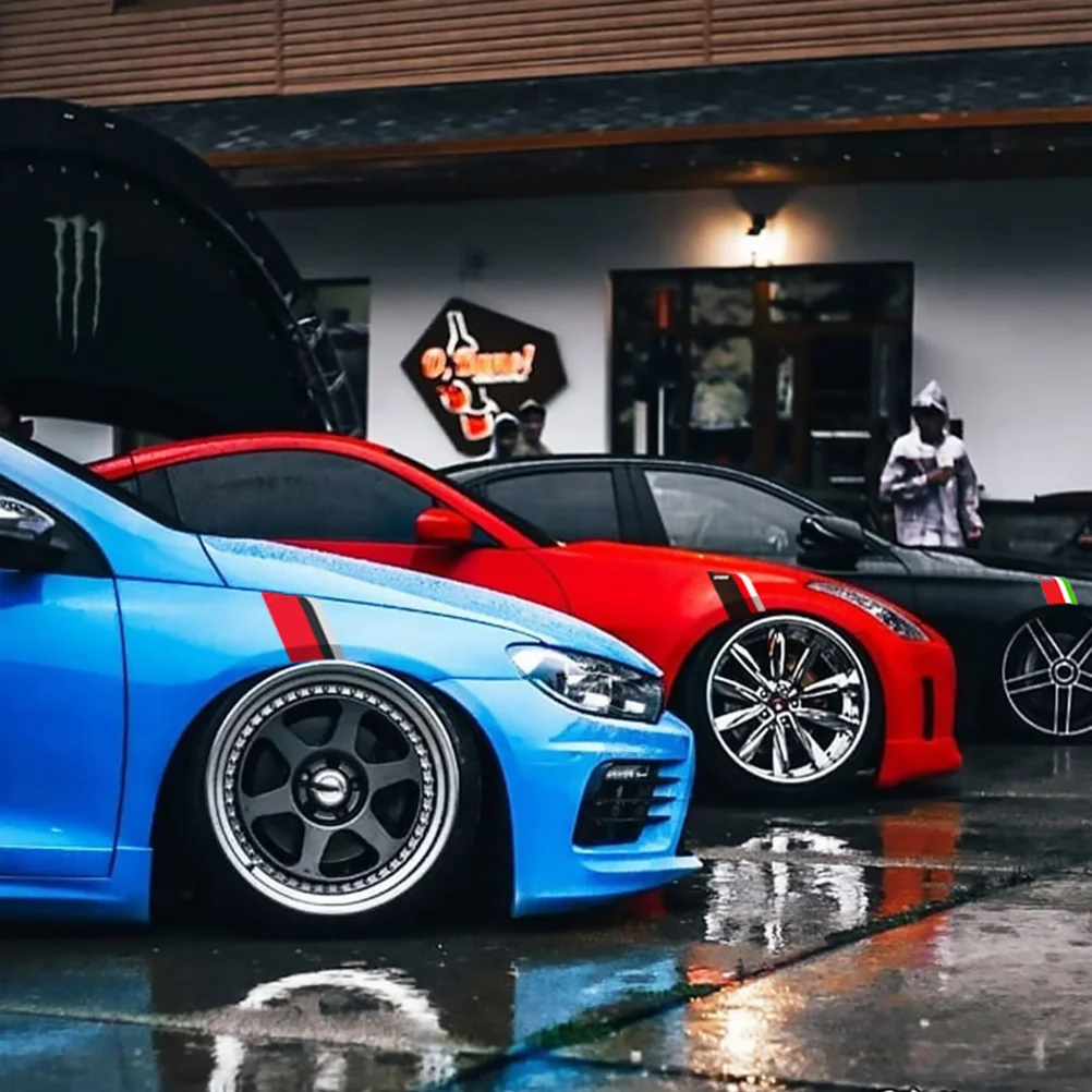 

1pcs Car Sticker Waterproof Pet Decal Auto-Body Decoration Bright Color Durable Stripe Side Window Eyebrow Light Weight