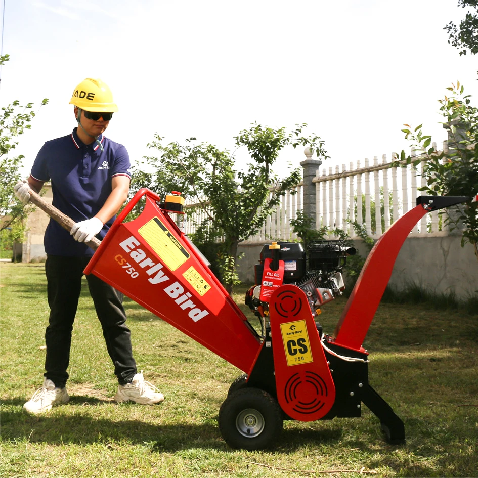 Automatic Wood Chipper Hydraulic Mini Garden Shredder CS750 Homemade Wood Chipper