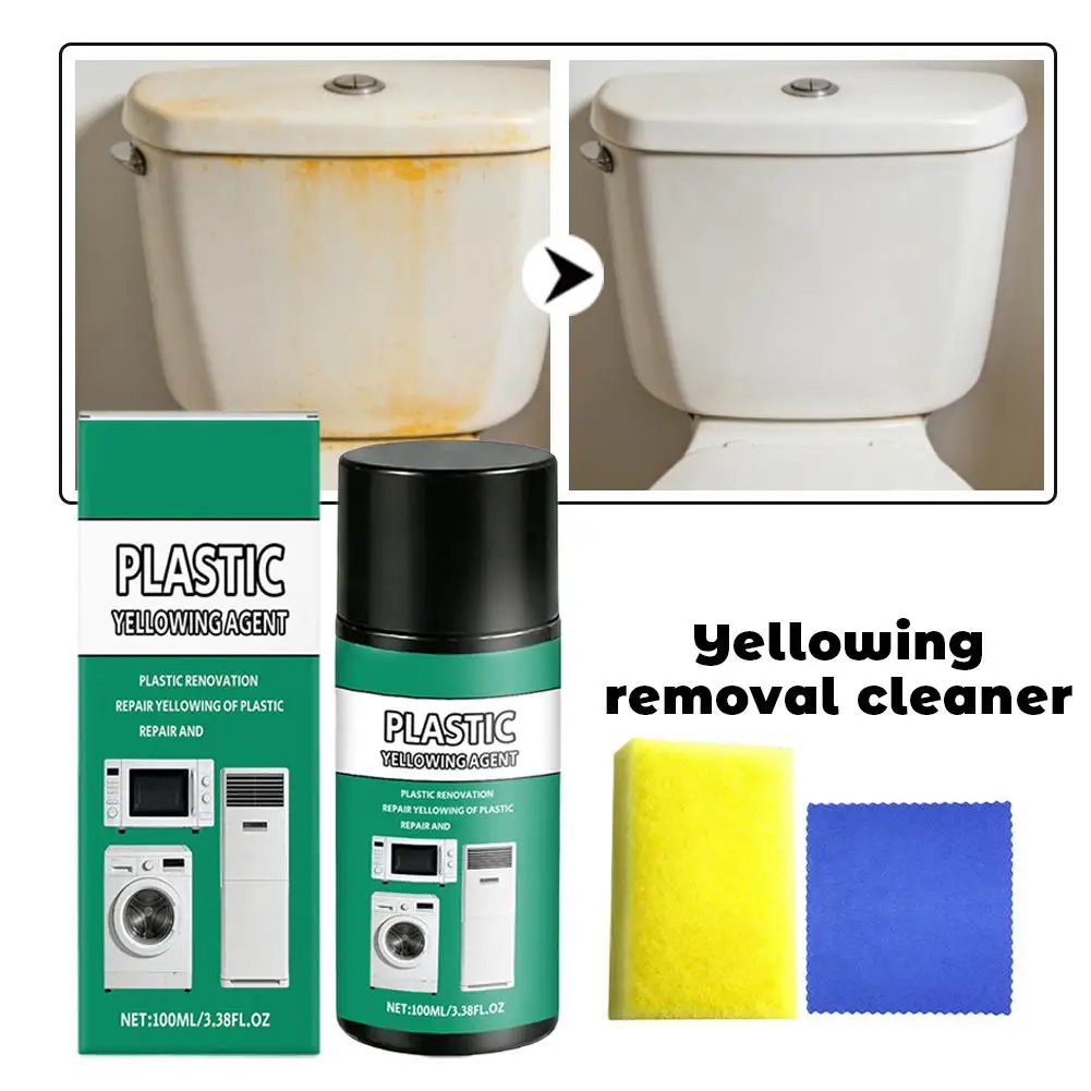 Plastic Yellowing Remover Scratch Repair - Appliances AC Units Fridge Toilet Back To White Gloss Long-Lasting Polish Clean Care