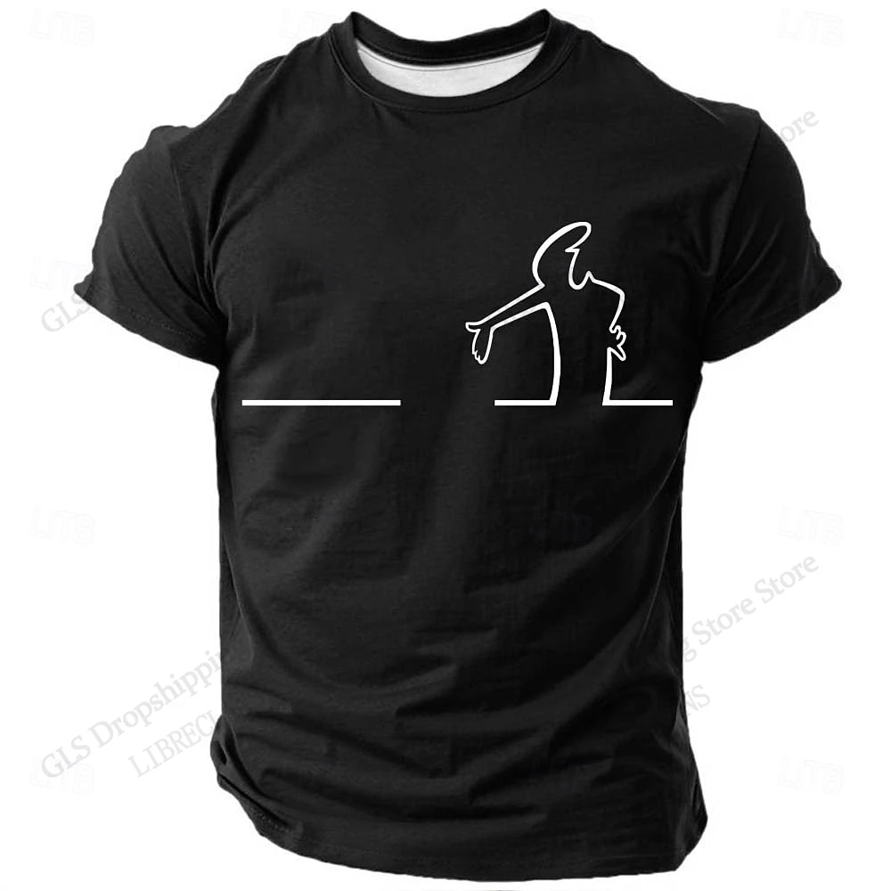 Camiseta com Estampa 3D de Desenho Animado Engraçado La Linea, Moda Masculina e Feminina, Camisetas de Manga Curta Oversized com Estampa Gráfica de Le