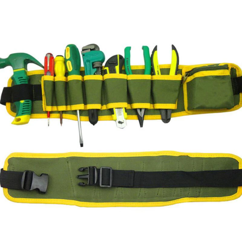 Ceinture à outils de poche à la taille réglable pour électriciens, sac de rangement pour poudres, marteaux, pinces, porte-tournevis, trousse à outils de réparation à la main