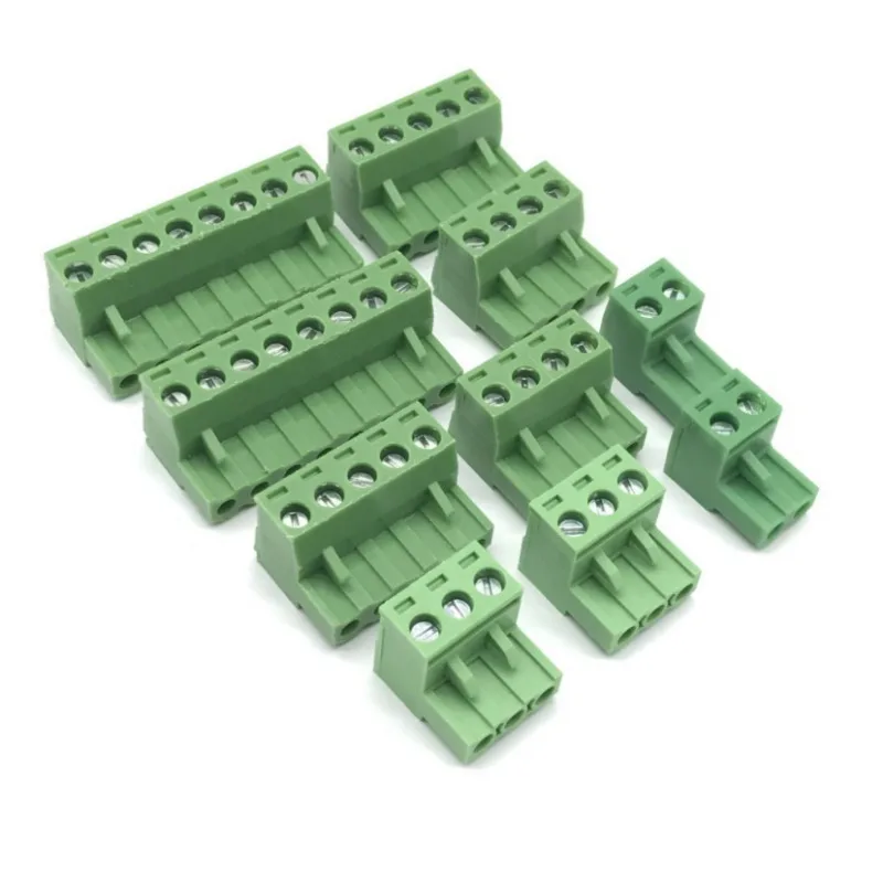 10pcs 2EDG 5.08mm Male Plug-in 2EDGRK5.08 Pitch Plug Green Terminal 2p-24p Wiring