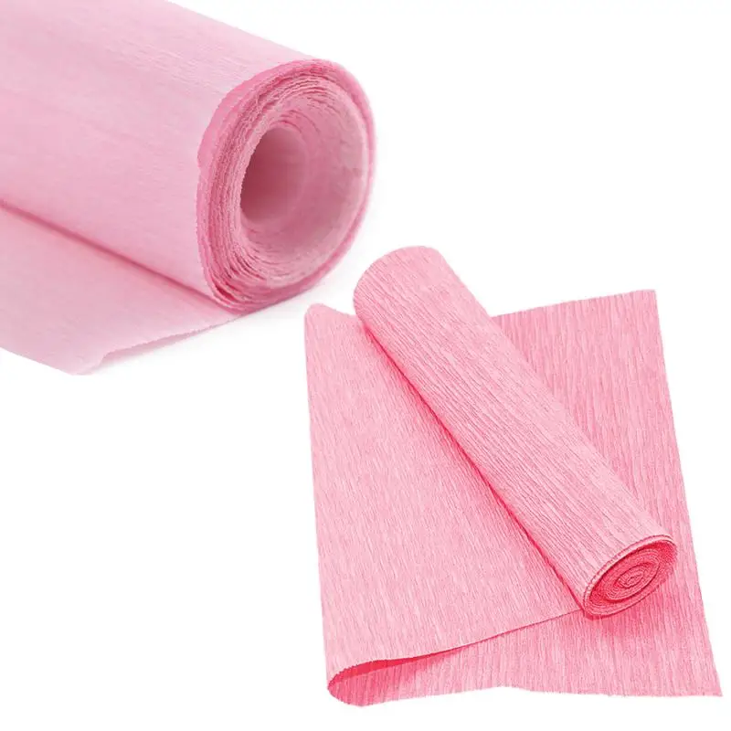 Rouleau de papier crêpe coloré 50x250cm, Origami froissé, artisanat de décoration de fleurs, papier d'emballage cadeau artisanal