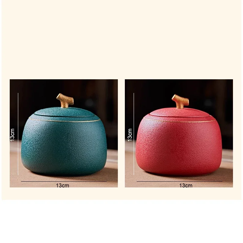 جرة تخزين الشاي السيراميك جرة مختومة علب الشاي لإبريق الشاي فضفاض تخزين الشاي المنزلية Pu erh جرة التخزين زخرفة النمط الصيني #6