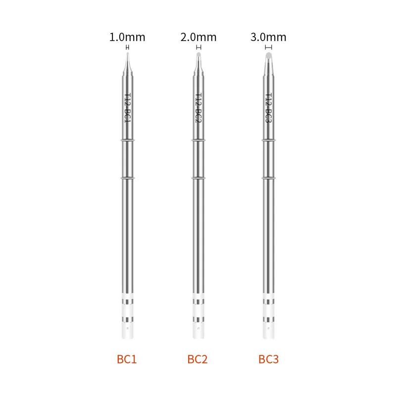 Soldering Iron Tips T12-ILS Curved Point Cartridge Chisel T12 Series Soldering Tips Electrode Tip for Solderin