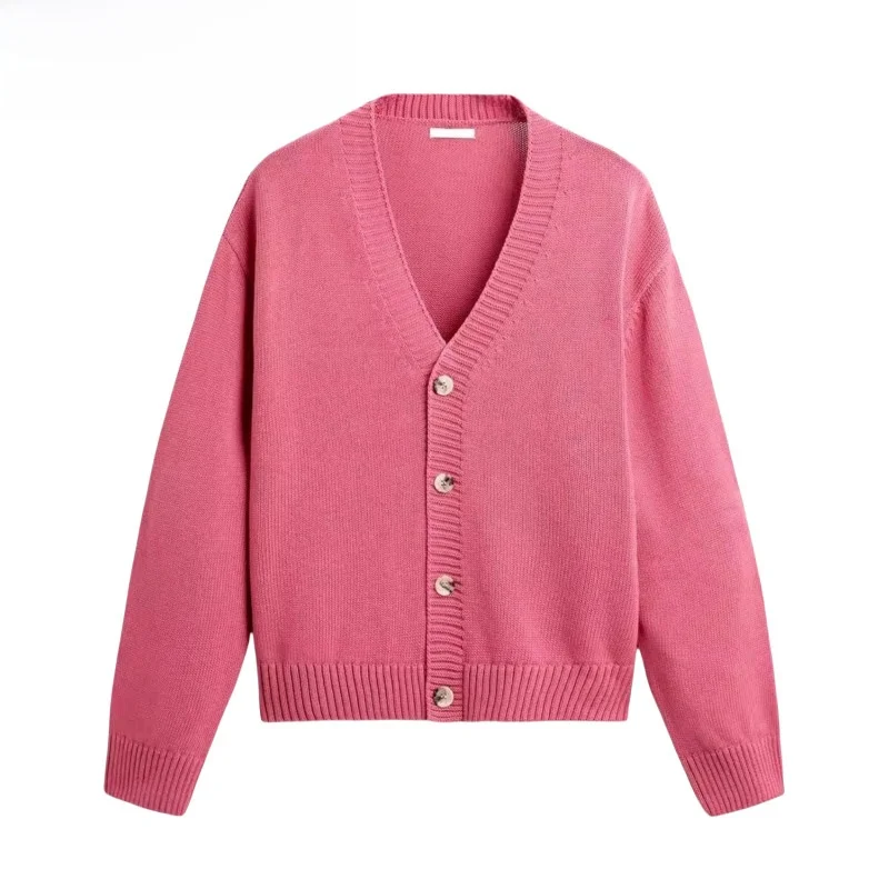 

New Autumn Winter Men's Knitted Open Cardigan Long Sve Loose Cotton Texture Sweater V Ne Youth Faion Outerwear