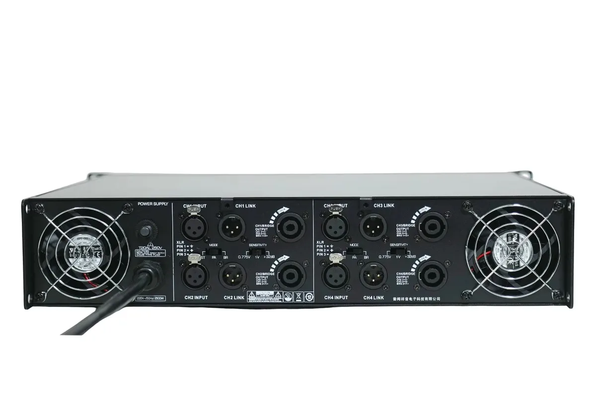 OEM китайский завод 4-канальный профессиональный аудиоусилитель мощности с медным трансформатором