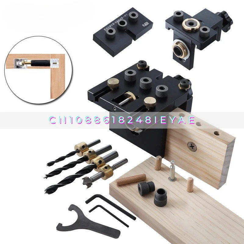 

3-In-1 Woodworking Punch Positioner Log Tenon 2-in-1 Punch Woodworking Tools Board Furniture Opening