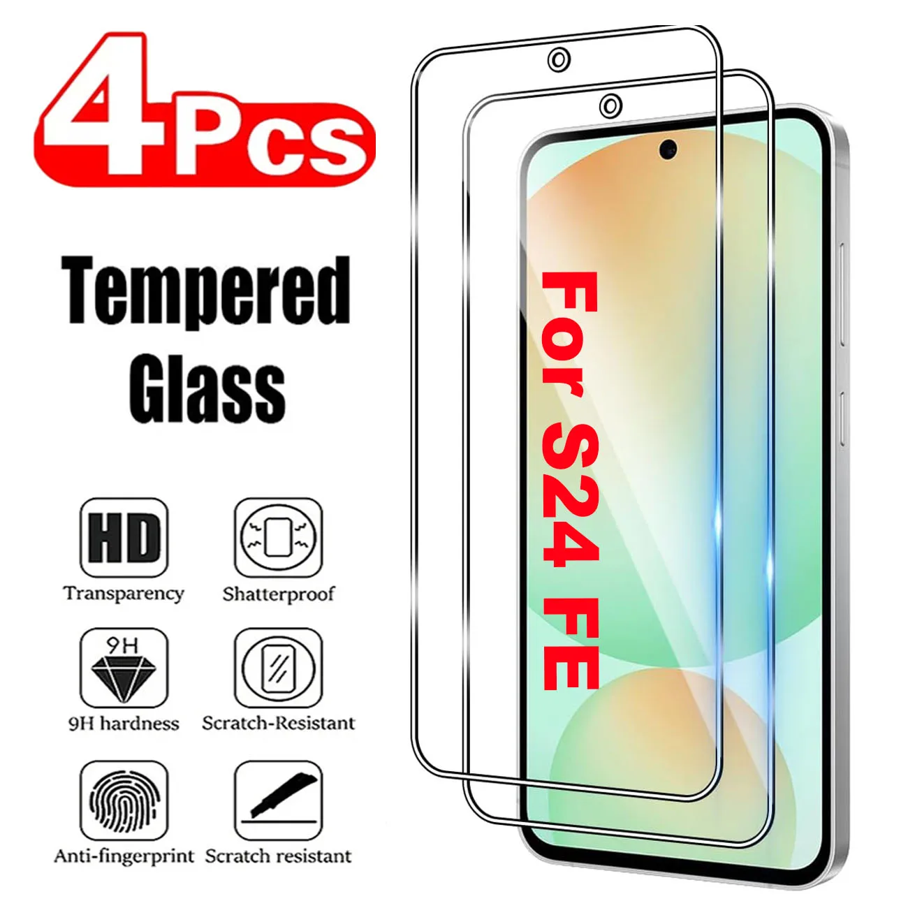 

For Samsung Galaxy S24 FE 5G HD Tempered Glass Screen Protector Film