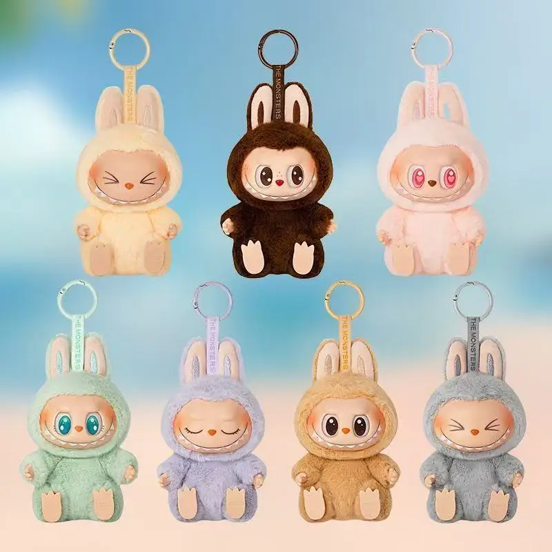 

POPMART Bubble Mart Labubu Party Party Bounce Popcorn Moulded Plush Blind Box Labubu Macaron 2nd Generation Pendant