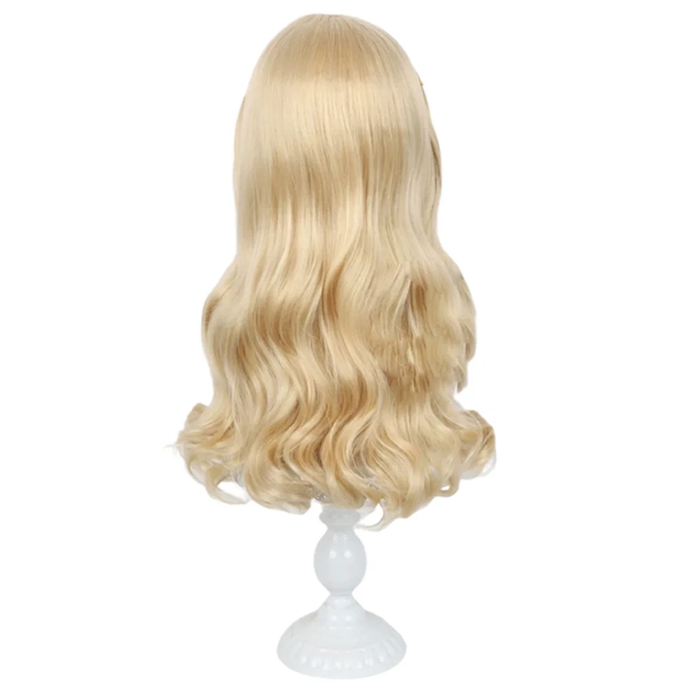 Peluca rubia de Cosplay de bruja Glinda, película 2024, bruja malvada, conjunto de pelo para mujer y niña, fiesta de Halloween, Carnaval, uniforme de juego de rol, accesorio