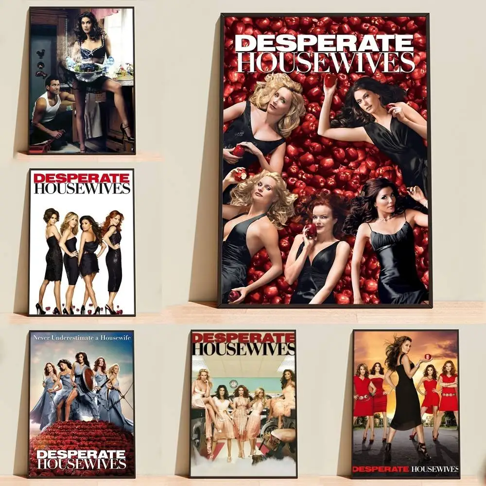 Dark-Comedy-Drama D-Desperate Housewives Poster Self-adhesive Waterproof Paper Sticker Coffee House Bar Room Wall Decor