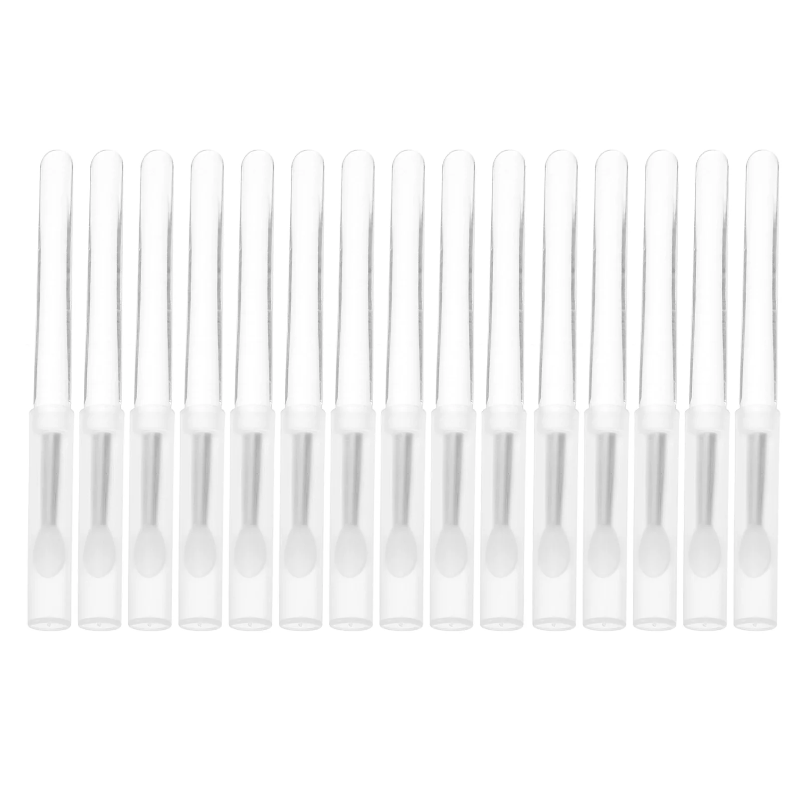 20 Pcs Nail Tools Manicure Silicone Stick Chrome Glitter Brush Lipstick Applicator Exfoliating Powder White Eyeshadow