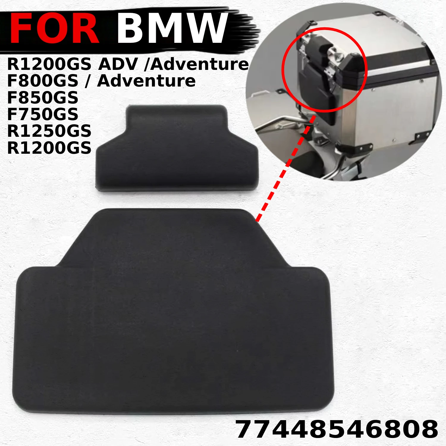 77448546808 Rear Top Case Box Backrest Pad For BMW R1250GS R1200GS ADV R1200GS F800GS  Adventure F850GS F750GS F700GS 2006-2019