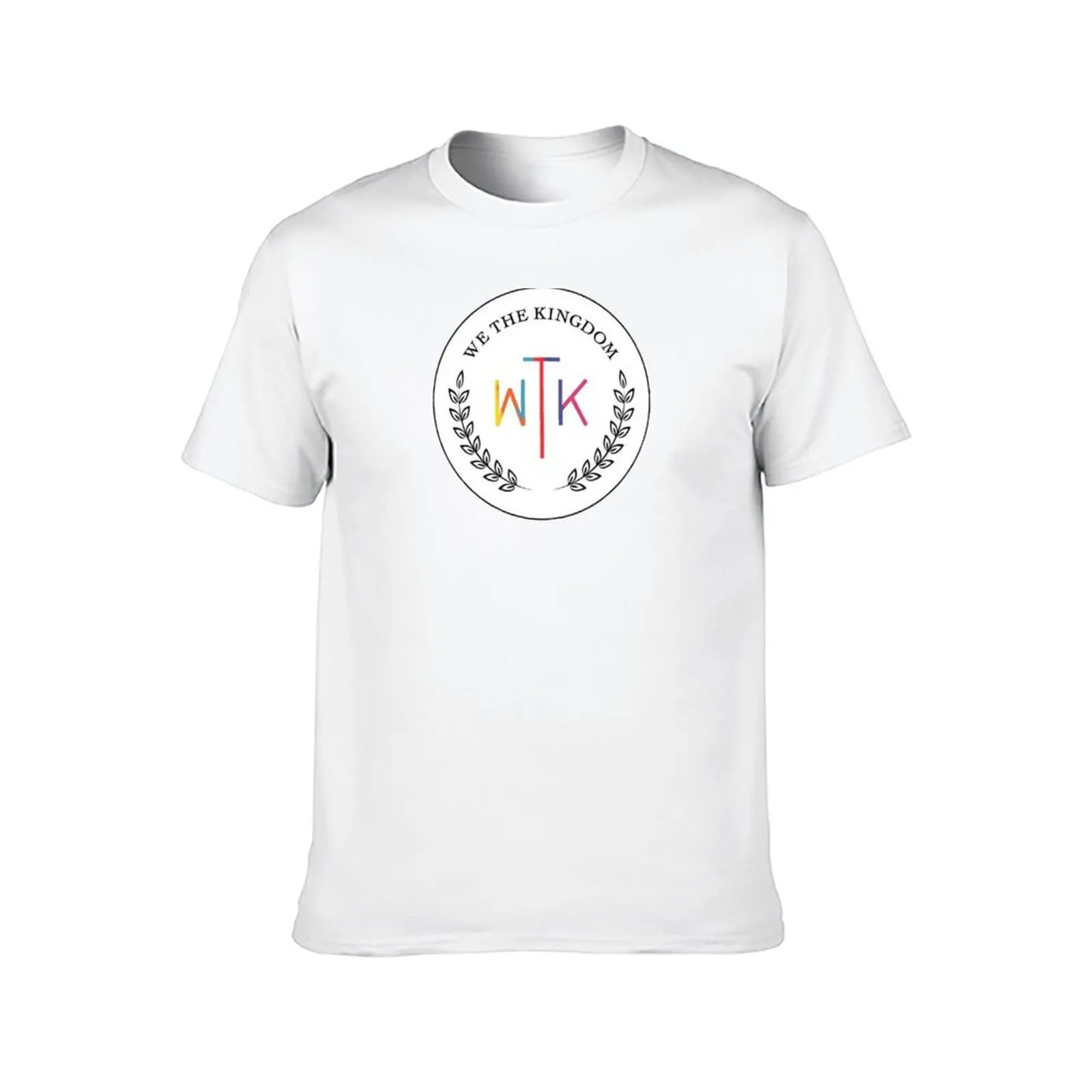 تي شيرت We The Kingdom Logo تي شيرت للرجال بقصة ضيقة للرجال، تي شيرت أبيض