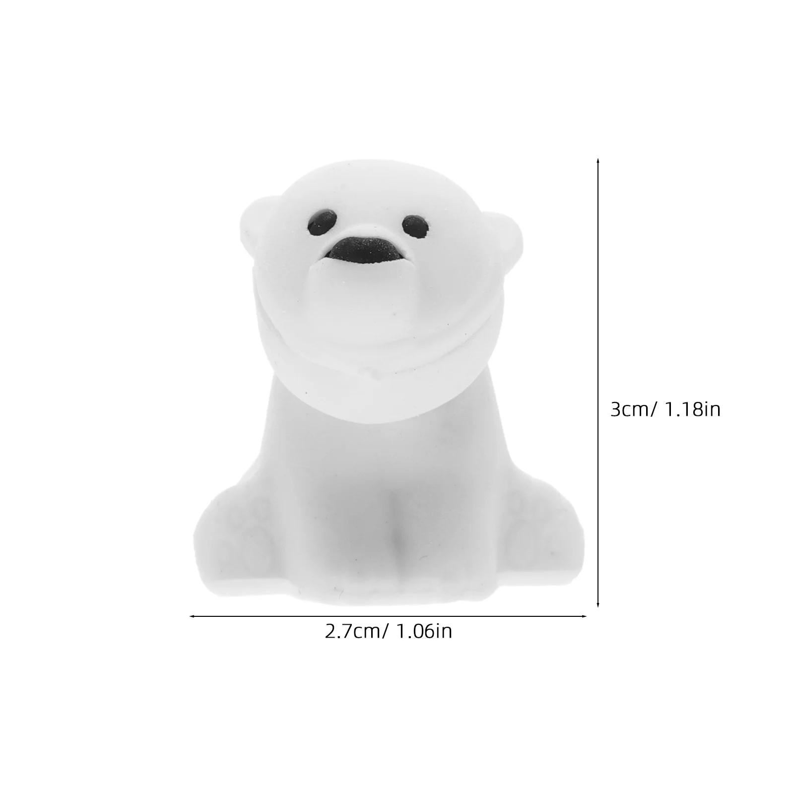 20 Pcs Polar Bear Eraser Rubber Erasers Toy Gift Pencil Adorable Baby Toddler Puzzles