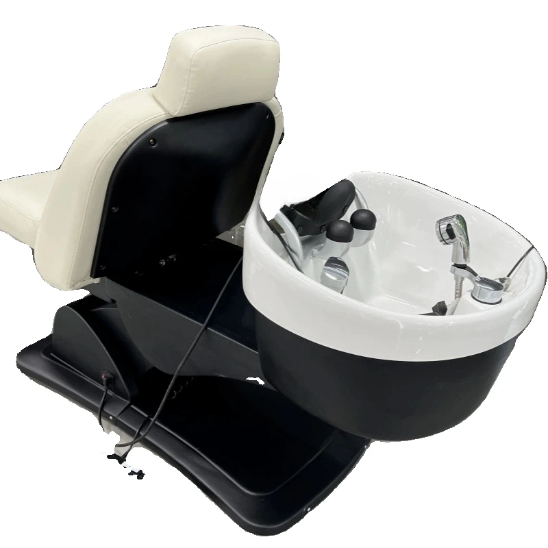 Electric Lifting Shampoo Chair for Hair Salon Rotating Sitting Semi-Full Lying Flushing Bed