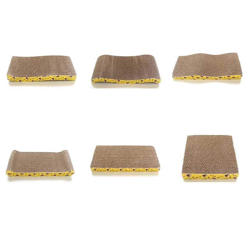 Cat Scratcher Corrugated Paper Multiple-Style Cat Scratch Pad Sharpen Claws Thickening Corn Glue Decal Cardboard Pet Toy