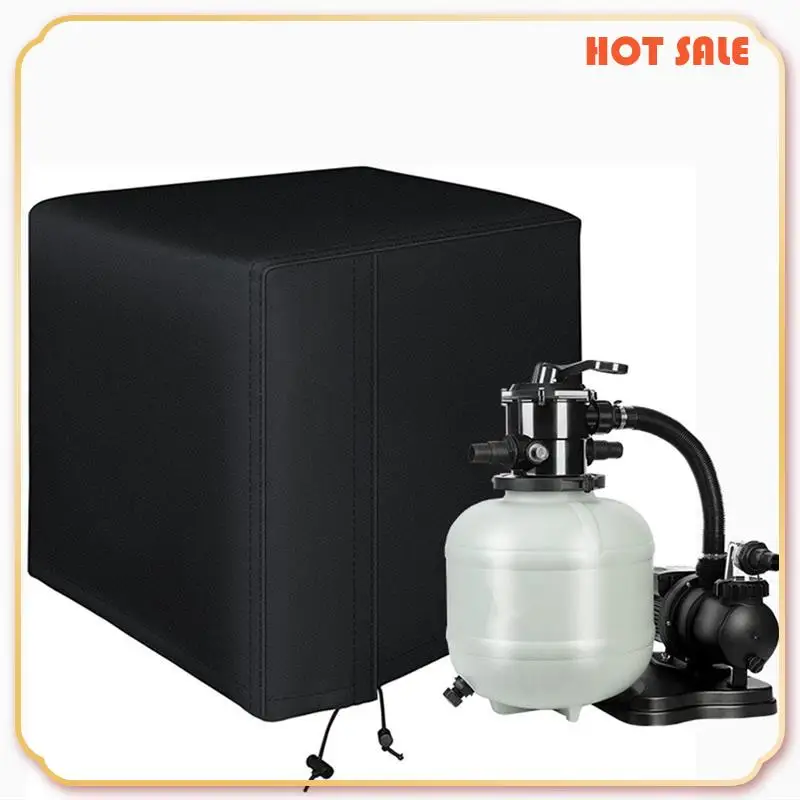 

ABFA Swimming Pool Filter Pump Sun Cover Filter Pump Dust Cover Easy Install Easy To Use Black
