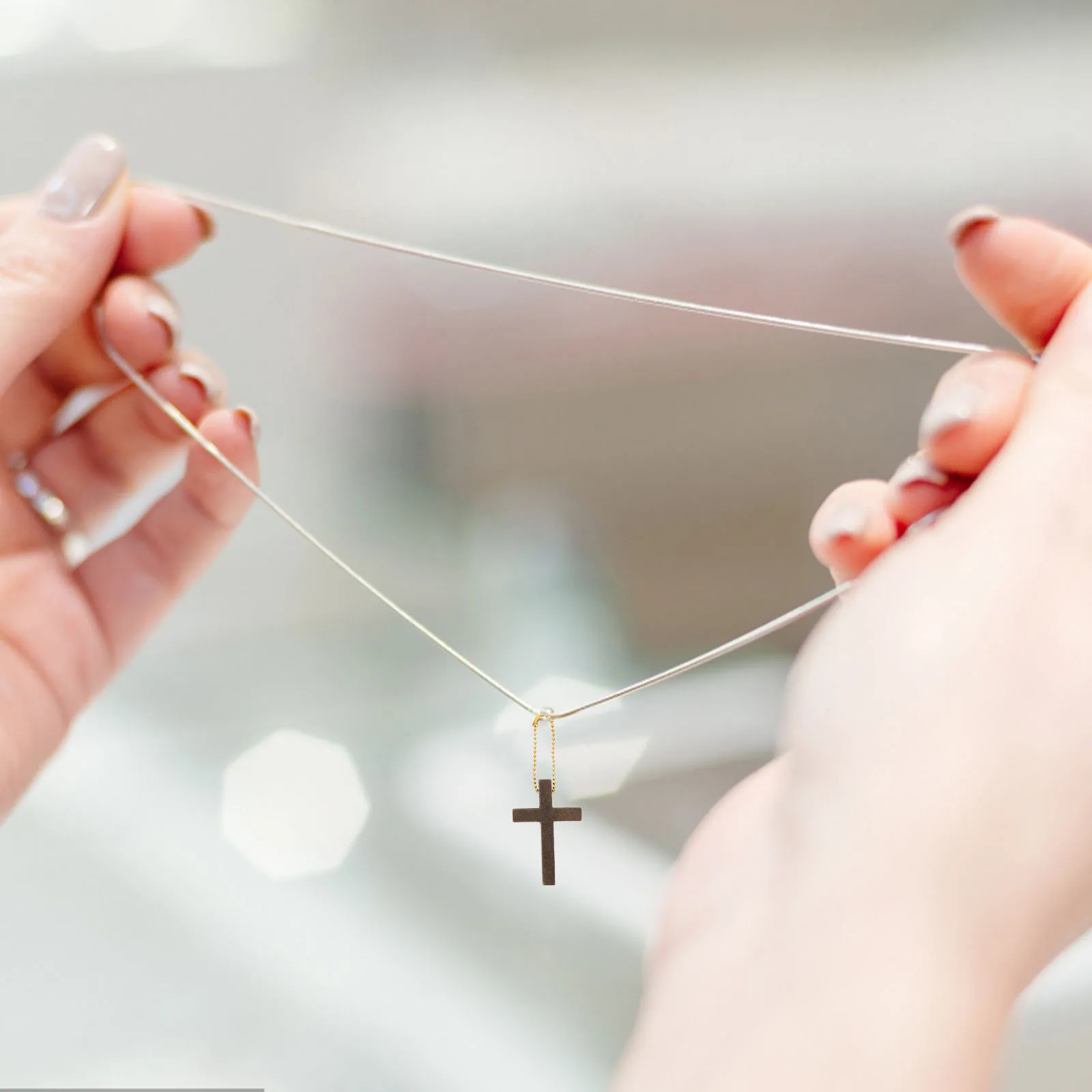 

10 шт., деревянные брелки с крестом, религиозные подвесные подвески, брелок для ключей, декор, аксессуары, деревянный кулон, ювелирные изделия для сумок, мобильных телефонов